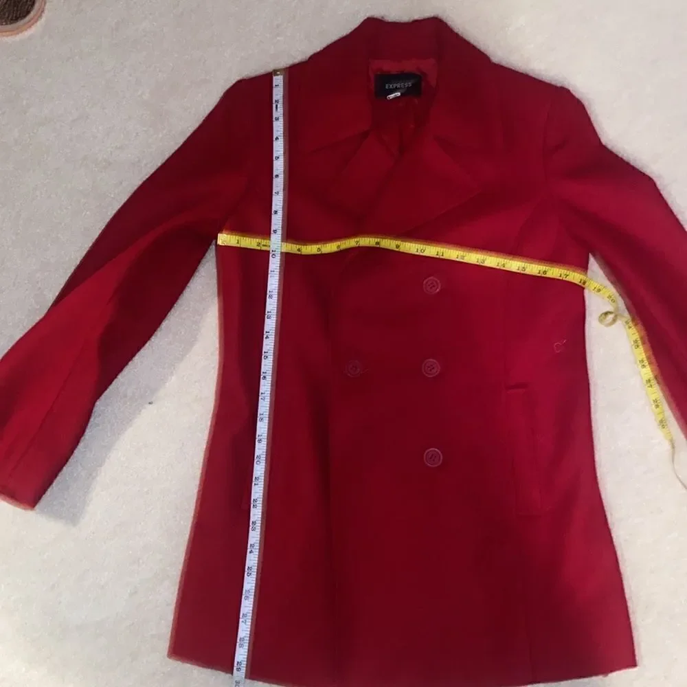 Express Wool Ruby Pea Coat! - Picture 14 of 16